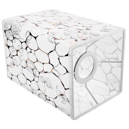 Housoutil Lampenschirm Stehleuchte PVC Material Quadratisch Kreatives Druckdesign Weicher Lichtschutz Für Bodenlampen Wohnzimmer Schlafzimmer von Housoutil