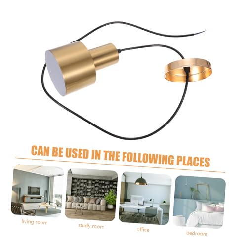 Housoutil Leichter Luxus Goldener Kronleuchter Lampenschirm Aus Eisen Und Kupfer Einfaches Industriedesign Dekorativer Hängender Lampenschirm Für Wohnzimmer Und Esszimmer von Housoutil