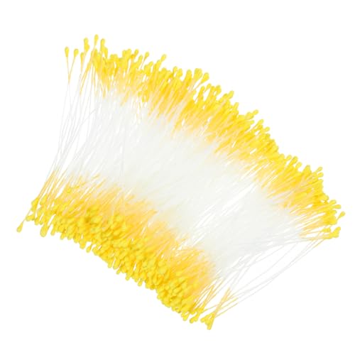 Housoutil Matte Künstliche Blütenkerne mit Doppelköpfen pro Packung Handgefertigt für Realistische DIY Blumen Geeignet für Rosen Lilien Haarschmuck Tortendekoration Bastelprojekte von Housoutil