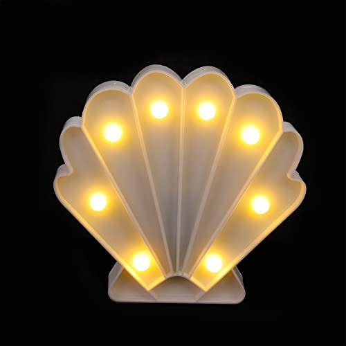 Housoutil Meer-party Geschenk für Kinder Tischdekoration Kinderzimmerdekoration Nachtlampe für Kinder nautische Beleuchtung Shell-Lampe Muschel Nachtlicht Nachttischlampe Plastik Für von Housoutil