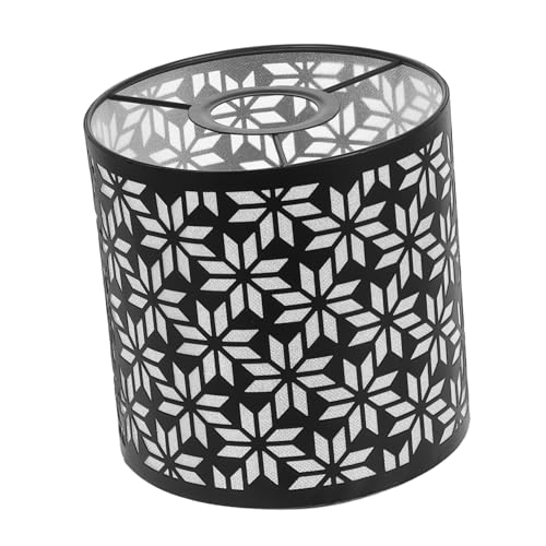 Housoutil Metall Lampenschirm Schraubsockel Langlebig Robust für Tischlampen Wandleuchten Deckenleuchten Modernes Design Hohl Ausgeschnitten Iron Lampshade Cover Geeignet Schlafzimmer von Housoutil