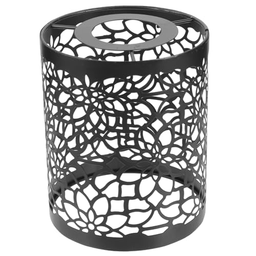 Housoutil Moderner Metall Lampenschirm Hohlblumiges Design Zylindrische Deckenleuchte für Wohnzimmer Schlafzimmer Bar und Küche Stabiles Eisen Dekorative Lichtabdeckung Vielseitig von Housoutil