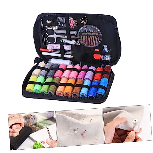 Housoutil Nähset mit Scheren Faden Nadeln Maßband und Tragetasche Nähkit für Reisen und Zuhause für Schnelle Reparaturen und Unterwegs von Housoutil