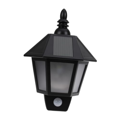 Housoutil Retro Solar LED Außenleuchte Hexagon Wandleuchte mit Bewegungsmelder für Garten Terrasse und Eingangsbereich Vintage Design und Energieeffizient Housoutil Retro Solar LED Außenleuchte Hexagon Wandleuchte mit Bewegungsmelder für Garten Terrasse und Eingangsbereich Vintage Design und Energieeffizient von Housoutil