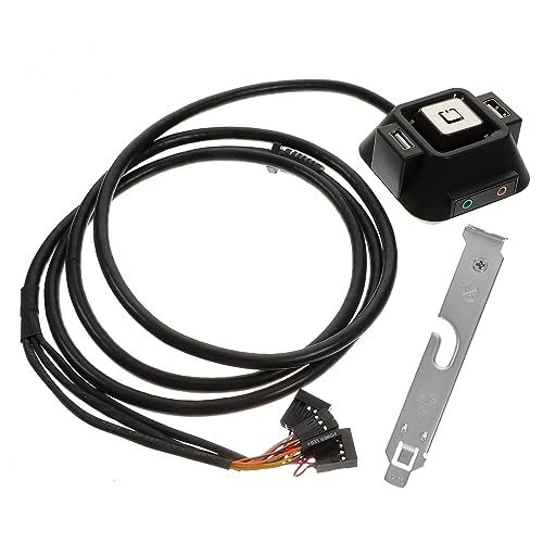 Housoutil Externer Pc Power Button Mit Dual USB Und Audio Ports Desktop Computer Netzschalter Für ATX Gehäuse Verlängerungskabel Für Motherboard Schwarz Installieren Housoutil Externer Pc Power Button Mit Dual USB Und Audio Ports Desktop Computer Netzschalter Für ATX Gehäuse Verlängerungskabel Für Motherboard Schwarz Installieren von Housoutil