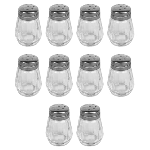 Housoutil Mini-Salzstreuer, 10 Stück Salz Und Pfefferstreuer, Mini-Salzstreuer Aus Glas, Salzstreuer Mit Deckel, Kleiner Salzstreuer Eignet Sich Für Gruppenessen, Geschäfte, Restaurants, Camping von Housoutil