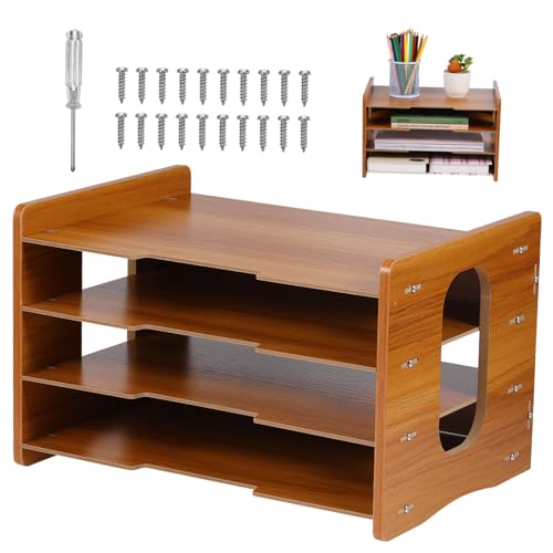 Housoutil Schreibtisch Organizer aus Kirschholz Vertikal Stabiler Aktenhalter Papierablagefach für Büro und Home Office Effiziente Dokumentenaufbewahrung Housoutil Schreibtisch Organizer aus Kirschholz Vertikal Stabiler Aktenhalter Papierablagefach für Büro und Home Office Effiziente Dokumentenaufbewahrung von Housoutil