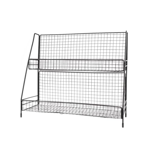 Housoutil Schwarzes Doppelstöckiges Desktop Organizer Regal Platzsparend und Robust für Kosmetik Schlafzimmer Bad und Küche Großer Aufbewahrungsständer für Ordentliche Ablage Housoutil Schwarzes Doppelstöckiges Desktop Organizer Regal Platzsparend und Robust für Kosmetik Schlafzimmer Bad und Küche Großer Aufbewahrungsständer für Ordentliche Ablage von Housoutil