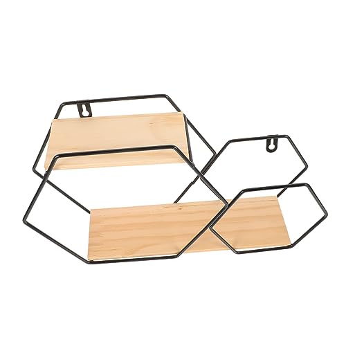 Housoutil Sechseckiges Schwebendes Wandregal Moderne Dekorative Lagerregale für Schlafzimmer Küche Badezimmer Housoutil Sechseckiges Schwebendes Wandregal Moderne Dekorative Lagerregale für Schlafzimmer Küche Badezimmer von Housoutil