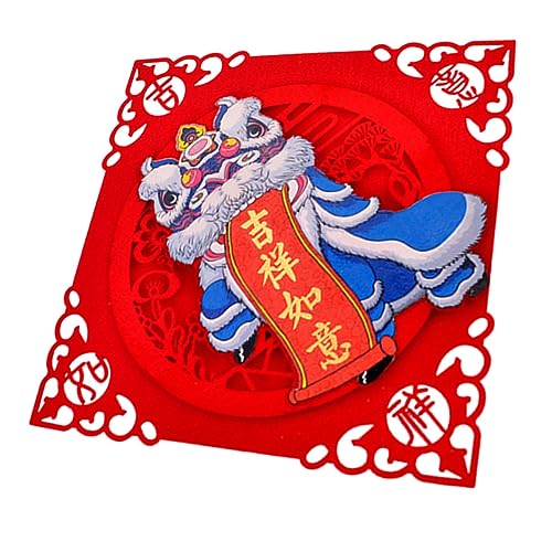 Housoutil Segensaufkleber des Chinesischen Neujahrsfests chinesisches neujahr deko chinesische neujahrsdekoration chinesischer Feng-Shui-Aufkleber Jahr des Kaninchens Fensterfolie China von Housoutil