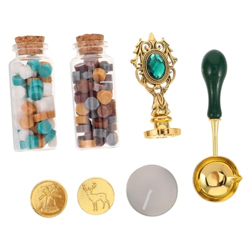 Housoutil Siegel Set Weihnachts Und Geburtstagskarten Stempel Wachssiegel Set Wachsstempel Für Karten Verpackungssiegel Wachsstempel von Housoutil