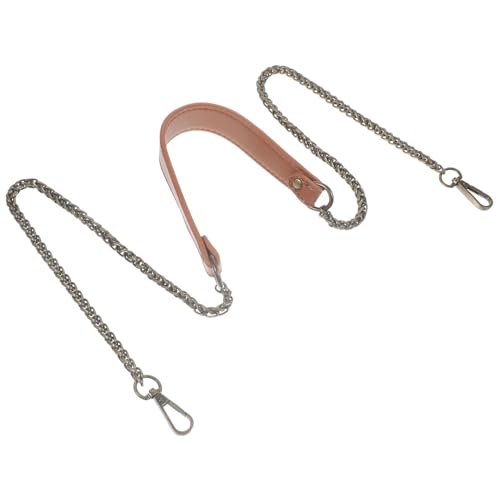 Housoutil Stylischer Handtaschen Ersatzriemen Leder mit Metallkette für DIY Bag Accessoires Langlebig und Tragfähig Installieren Perfekter Blickfang für Jede von Housoutil