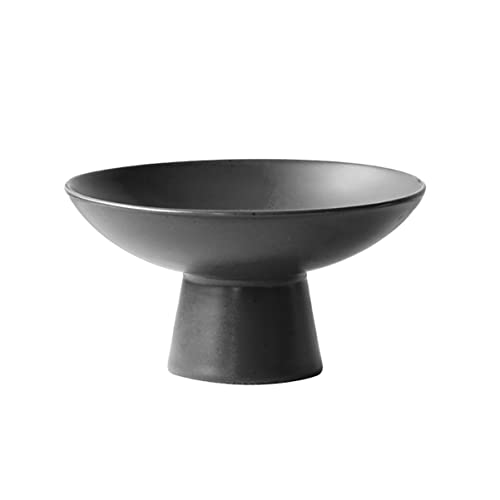 Housoutil Japanische Keramikteller Handgefertigte Snackschale Aus Keramik Vintage Dessertplatte Für Hochzeiten Feiern Leichte Und Stilvolle Servierplatte Schwarz von Housoutil