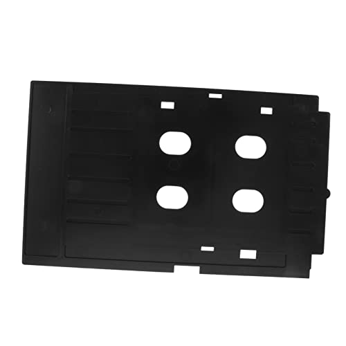 Housoutil Tablett Zur Kartenherstellung Ausweisfach Kartenhalterfach Kartendrucker-maschinenfach Kartendruckhalter Personalisiertes Kartendruckerfach Kartendruckfach Ausweisdrucker Black PVC von Housoutil