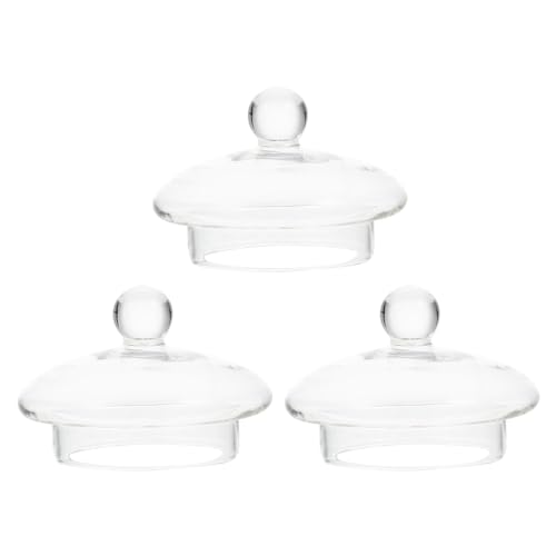 Housoutil Teekannendeckel 3 Stück Ersatz-Glasdeckel Glas-Teekannendeckel Ersatzdeckel Teekannen-Siebabdeckungen -Getränkespender Für Feiern - Teekessel-Zubehör deckel von Housoutil