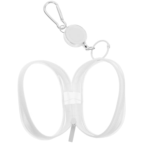 Housoutil Transparente Figuren-Präsentationstasche mit Schlüsselanhängern Reißverschluss Transparente Vitrinen Hängetasche Mini-Puppen-Tragetasche Ladegerät Aufbewahrungsbox von Housoutil