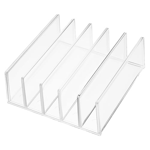 Housoutil Transparentes Bücherregal Büro Bücherregal Ständer Schreibtischregal Organisation Organizer Regale Dokumente Durchsichtiger Großer Aktenhalter Aufbewahrung von Housoutil
