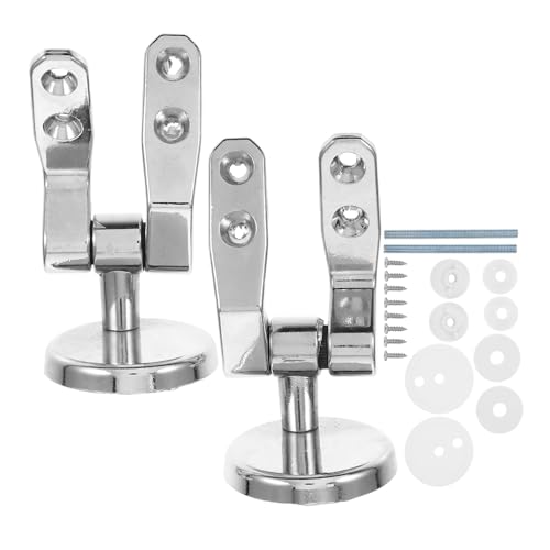 Housoutil Zinklegierung Wc Sitz Scharnier Ersatzset mit Schrauben Sanft Schließend Einfache Montage Kompatibel Geräuschloses Öffnen und Schließen für Toilettendeckel Housoutil Zinklegierung Wc Sitz Scharnier Ersatzset mit Schrauben Sanft Schließend Einfache Montage Kompatibel Geräuschloses Öffnen und Schließen für Toilettendeckel von Housoutil