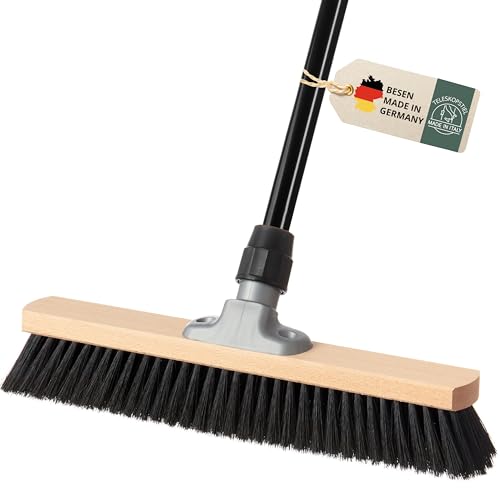 Saalbesen mit Stiel, Besen 40 cm breit und groß mit Teleskopstiel, ideal für Werkstatt, Werkstattbesen, Hallenbesen Saalbesen mit Stiel, Besen 40 cm breit und groß mit Teleskopstiel, ideal für Werkstatt, Werkstattbesen, Hallenbesen von Hovedal