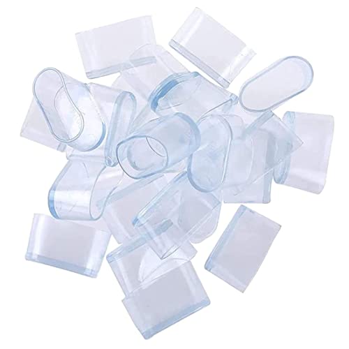 16 Stück transparente ovale Stuhlbeinkappen, Stuhlbein-Bodenschoner, weiche PVC-Stuhlbein-Bodenschoner, Möbeltischhussen (25 x 50 mm), transparente Bodenschoner für Stühle, Möbelpolster, Boden von HoveeLuty