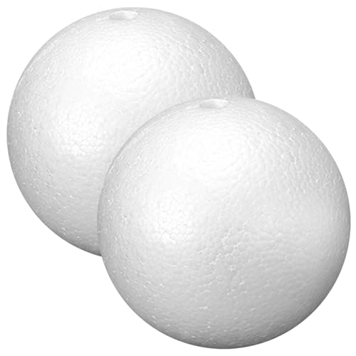 2 Stück Schaumstoffbälle, 20, 3 cm, weiße Schaumstoffbälle zum Basteln, für Schulprojekte, Weihnachtsfeier-Dekoration, kleine, Bastel-, zum Bastel 2 Stück Schaumstoffbälle, 20, 3 cm, weiße Schaumstoffbälle zum Basteln, für Schulprojekte, Weihnachtsfeier-Dekoration, kleine, Bastel-, zum Bastel von HoveeLuty
