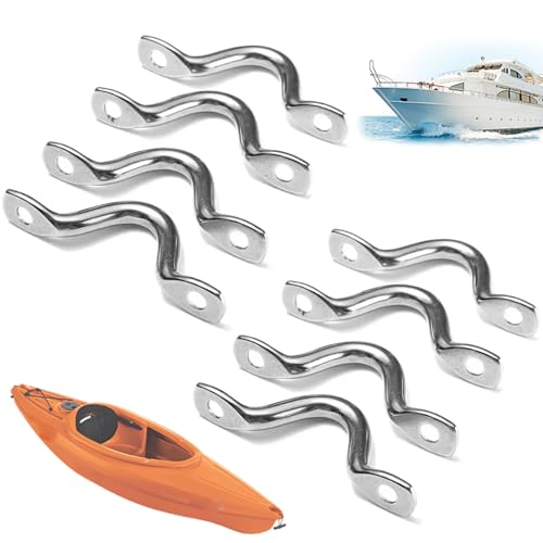 8-teilige Kajak-Zurrösen, Edelstahl-Zurrösen mit 16 Schrauben für Kanuboote, Takelage, Yoga-Trainingsgürtel, Schaukel, Hängematte, Kajak-Pad, Ösen, von HoveeLuty