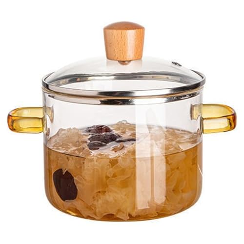 Glastopf mit Deckel, 1,6 l, transparenter Topf mit zwei Griffen, mikrowellengeeigneter Glas-Kochtopf, hitzebeständig, universelle Glastöpfe zum Kochen von Suppe, Milch, Brei, gelber Griff, Glas-Kocht Glastopf mit Deckel, 1,6 l, transparenter Topf mit zwei Griffen, mikrowellengeeigneter Glas-Kochtopf, hitzebeständig, universelle Glastöpfe zum Kochen von Suppe, Milch, Brei, gelber Griff, Glas-Kocht von HoveeLuty