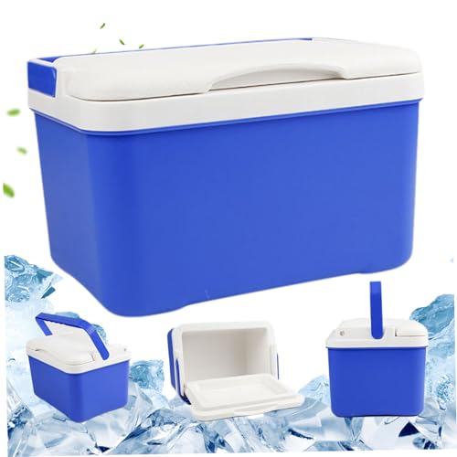 Kühlbox, 6 Liter Fassungsvermögen, kleine Kühlbox, tragbar, Hartkühlbox mit 110° Schwenkgriff, hält den Inhalt kühl oder warm, ideal für Camping, Strandpicknick, Muttermilchkonservierung, Hartküh Kühlbox, 6 Liter Fassungsvermögen, kleine Kühlbox, tragbar, Hartkühlbox mit 110° Schwenkgriff, hält den Inhalt kühl oder warm, ideal für Camping, Strandpicknick, Muttermilchkonservierung, Hartküh von HoveeLuty