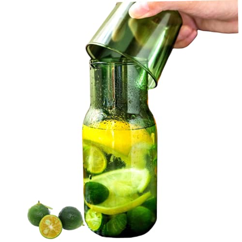 Nachttisch-Wasserkaraffe und Glas-Set 500 ml klares grünes Glas Nachttisch-Wasserdekanter mit Becher Glasauslauf Dekanter mit Tasse für Büro Nachttisch Glaskaraffe Glaswasserflaschen Nachttischkaraffe Nachttisch-Wasserkaraffe und Glas-Set 500 ml klares grünes Glas Nachttisch-Wasserdekanter mit Becher Glasauslauf Dekanter mit Tasse für Büro Nachttisch Glaskaraffe Glaswasserflaschen Nachttischkaraffe von HoveeLuty
