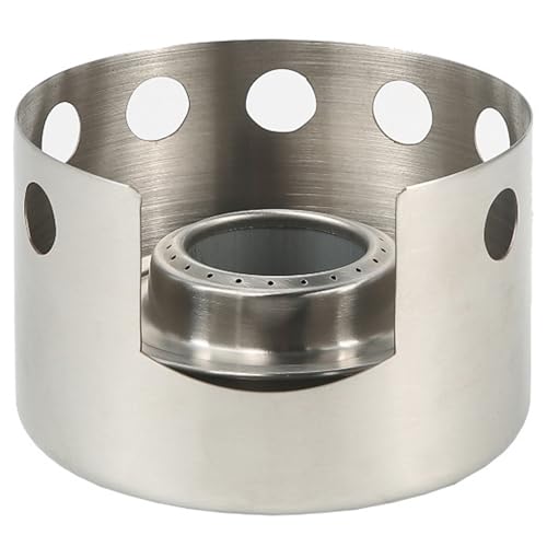 Spirituskocher, runder Mini-Spiritusbrenner aus Edelstahl, winddichter tragbarer Campingkocher, leichter Rucksackkocher, Campingbrenner für den Außenbereich zum Grillen, Kochen, Picknick, Rucksackkoch Spirituskocher, runder Mini-Spiritusbrenner aus Edelstahl, winddichter tragbarer Campingkocher, leichter Rucksackkocher, Campingbrenner für den Außenbereich zum Grillen, Kochen, Picknick, Rucksackkoch von HoveeLuty