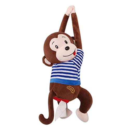 Taschentuchspender fürs Auto, Affenpuppe, Hängende Taschentuch-Aufbewahrungsbox, Papierschublade, Taschentuchspenderbox, Hängende Taschentuchbox fürs Auto, Papierhandtuchetui-Spender, Affen-Taschentuc von HoveeLuty