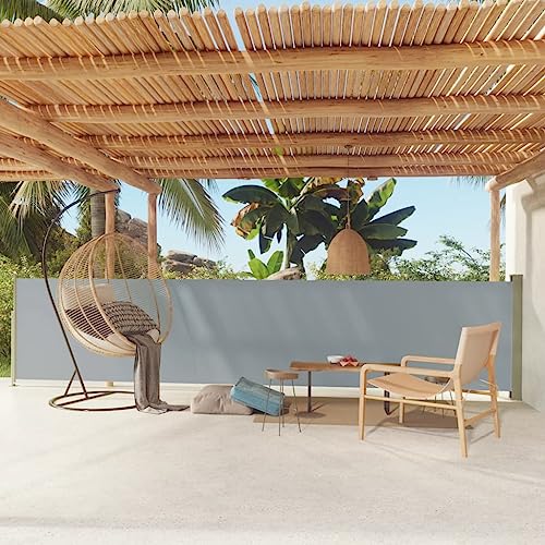 Hovothy 117x600 cm Seitenmarkise Ausziehbar Grau Sichtschutz Balkon Schlichte Sichtschutz Garten Stilvolle Terrassen Sichtschutz Automatische Rückrollfunktion Windschutz Regenschutz Sonnenschutz Hovothy 117x600 cm Seitenmarkise Ausziehbar Grau Sichtschutz Balkon Schlichte Sichtschutz Garten Stilvolle Terrassen Sichtschutz Automatische Rückrollfunktion Windschutz Regenschutz Sonnenschutz von Hovothy