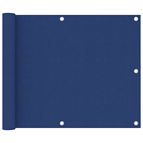 Hovothy Balkonbespannung Balkonsichtschutz Moderne Balkonverkleidung Sonnenschutz Sichtschutz für Schutz der Privatsphäre Balkon Dekoration Winddicht und UV-beständig Blau 75x400 cm von Hovothy