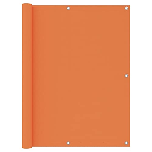 Hovothy Balkonbespannung Balkonsichtschutz Moderne Balkonverkleidung Sonnenschutz Sichtschutz für Schutz der Privatsphäre Balkon Dekoration Winddicht und UV-beständig Orange 120x500 cm von Hovothy