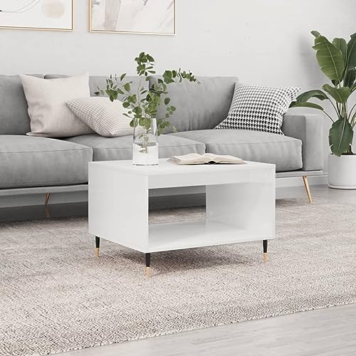 Hovothy Couchtisch 60x50x40 cm Couchtisch Wohnzimmer Beistelltisch Sofa Tische Living Room Table Schreibtisch Sofatisch Mit Stauraum Weiß von Hovothy