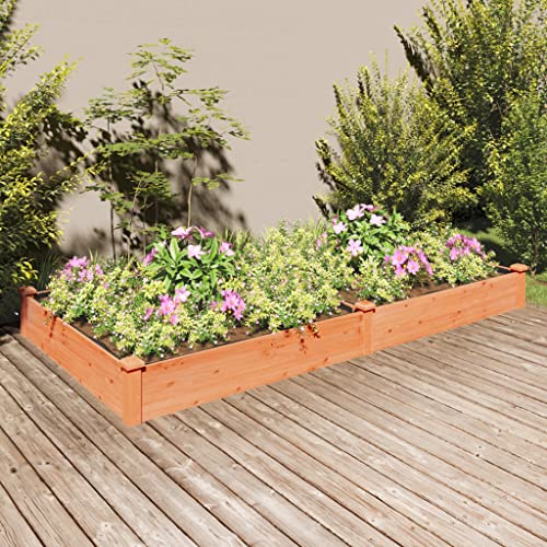 Hovothy Hochbeet mit Einsatz Pflanzenbeet Gartenbeet Kräuterbeet Blumenkasten Frühbeet für Garten Hochbeet aus Holz Anzuchtbeet Raised Bed Gemüsebeet Braun 240x120x25 cm Massives Tannenholz Hovothy Hochbeet mit Einsatz Pflanzenbeet Gartenbeet Kräuterbeet Blumenkasten Frühbeet für Garten Hochbeet aus Holz Anzuchtbeet Raised Bed Gemüsebeet Braun 240x120x25 cm Massives Tannenholz von Hovothy
