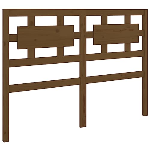 Hovothy Kopfteil aus Holz Bettkopfteil Bettzubehör Betthaupt für Schlaf- oder Gästezimmer Ausgezeichnete Rückenstütze Fügt Sich in Jedes Schlafzimmer Modischem Design Honigbraun 205,5x4x100 cm von Hovothy