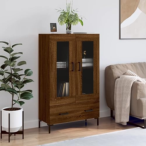 Hovothy Sideboard Aufbewahrungsschrank Vitrinenschrank Multifunktionale Möbel Platzsparendes Design Inneneinrichtung Braun Eichen-Optik 69,5x31x115 cm Hovothy Sideboard Aufbewahrungsschrank Vitrinenschrank Multifunktionale Möbel Platzsparendes Design Inneneinrichtung Braun Eichen-Optik 69,5x31x115 cm von Hovothy