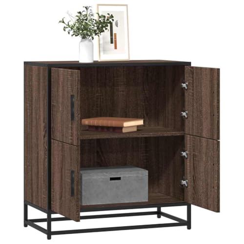 Hovothy Sideboard Beistellschrank Aufbewahrungsschrank Inneneinrichtung Modernes und Elegantes Design Braun Eichen-Optik 68x35x76 cm von Hovothy