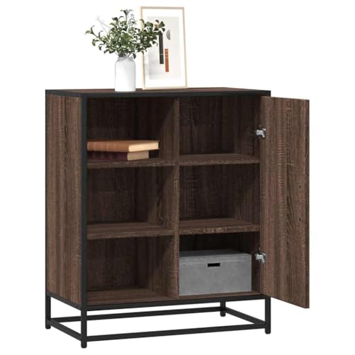 Hovothy Sideboard Beistellschrank Aufbewahrungsschrank Wohnzimmermöbel Inneneinrichtung Modernes und Elegantes Design Braun Eichen-Optik 62x35x76 cm von Hovothy