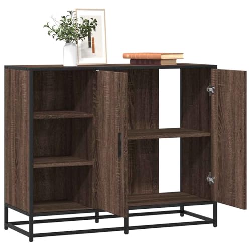 Hovothy Sideboard Beistellschrank Wohnzimmermöbel Aufbewahrungsschrank Modernes und Elegantes Design Braun Eichen-Optik 92x35x76 cm Hovothy Sideboard Beistellschrank Wohnzimmermöbel Aufbewahrungsschrank Modernes und Elegantes Design Braun Eichen-Optik 92x35x76 cm von Hovothy