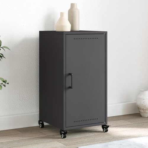Hovothy Sideboard Beistellschrank mit Rollen Aufbewahrungsschrank Wohnzimmermöbel Inneneinrichtung Modernes und Elegantes Design Schwarz 36x39x72 cm Hovothy Sideboard Beistellschrank mit Rollen Aufbewahrungsschrank Wohnzimmermöbel Inneneinrichtung Modernes und Elegantes Design Schwarz 36x39x72 cm von Hovothy