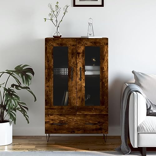 Hovothy Sideboard Multifunktionale Möbel Inneneinrichtung Aufbewahrungsschrank Vitrinenschrank Platzsparendes Design Räuchereiche 69,5x31x115 cm Hovothy Sideboard Multifunktionale Möbel Inneneinrichtung Aufbewahrungsschrank Vitrinenschrank Platzsparendes Design Räuchereiche 69,5x31x115 cm von Hovothy