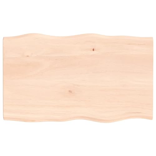 Hovothy Tischplatte 100x60x2 cm Esstischplatte Gartentischplatte Echtholz Arbeitsplatte Holztischplatte Küchenarbeitsplatten Holzplatte Ersatztischplatte Massives Eichenholz (unbehandelt) von Hovothy
