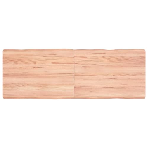 Hovothy Tischplatte 140x50x6 cm Esstischplatte Gartentischplatte Echtholz Arbeitsplatte Holztischplatte Küchenarbeitsplatten Holzplatte Ersatztischplatte Massives Eichenholz mit Lackierung von Hovothy