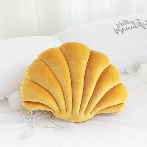 Hovoto Kissen in Muschelform, Seashell Dekoratives Kissen, Muschel förmiges Kissen, Gefülltes Kissen, Plüschkissen für Zuhause, Bett, Sofa, Büro, Kissendekoration, Gelb, 66 * 50 cm Hovoto Kissen in Muschelform, Seashell Dekoratives Kissen, Muschel förmiges Kissen, Gefülltes Kissen, Plüschkissen für Zuhause, Bett, Sofa, Büro, Kissendekoration, Gelb, 66 * 50 cm von Hovoto