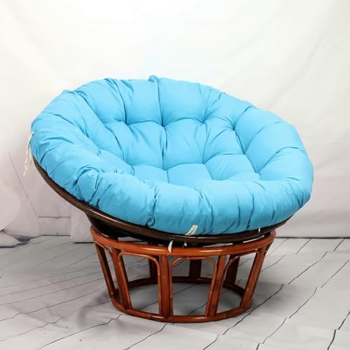 Hovoto Papasansessel Kissen, Papasan Sitzkissen für Hängesessel, Rund Papasan Sessel, Bequem Weich Sitzkissen, Hängesessel Kissen für Korbsessel, Garten Stuhlauflag, Himmelblau, 120 * 120cm von Hovoto