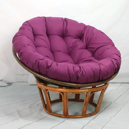 Hovoto Papasansessel Kissen, Papasan Sitzkissen für Hängesessel, Rund Papasan Sessel, Bequem Weich Sitzkissen, Hängesessel Kissen für Korbsessel, Garten Stuhlauflag, Lila, 100 * 100cm von Hovoto