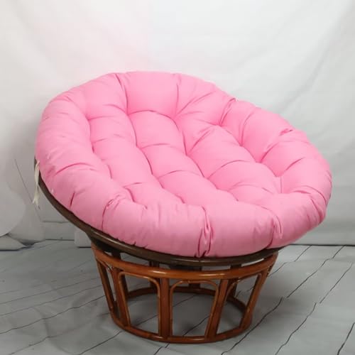 Hovoto Papasansessel Kissen, Papasan Sitzkissen für Hängesessel, Rund Papasan Sessel, Bequem Weich Sitzkissen, Hängesessel Kissen für Korbsessel, Garten Stuhlauflag, Rosa, 100 * 100cm von Hovoto