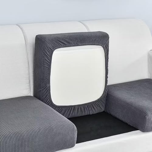 Hovoto Sofa Sitzkissenbezug, Sofa Sitzkissenbezug Stretch, Elastischer Kissenbezüge, Husse Überzug Bezug Für Sofa Sitzkissen, rutschfest Stoff Tartan, Dunkelgrau, 1 Seater Hovoto Sofa Sitzkissenbezug, Sofa Sitzkissenbezug Stretch, Elastischer Kissenbezüge, Husse Überzug Bezug Für Sofa Sitzkissen, rutschfest Stoff Tartan, Dunkelgrau, 1 Seater von Hovoto